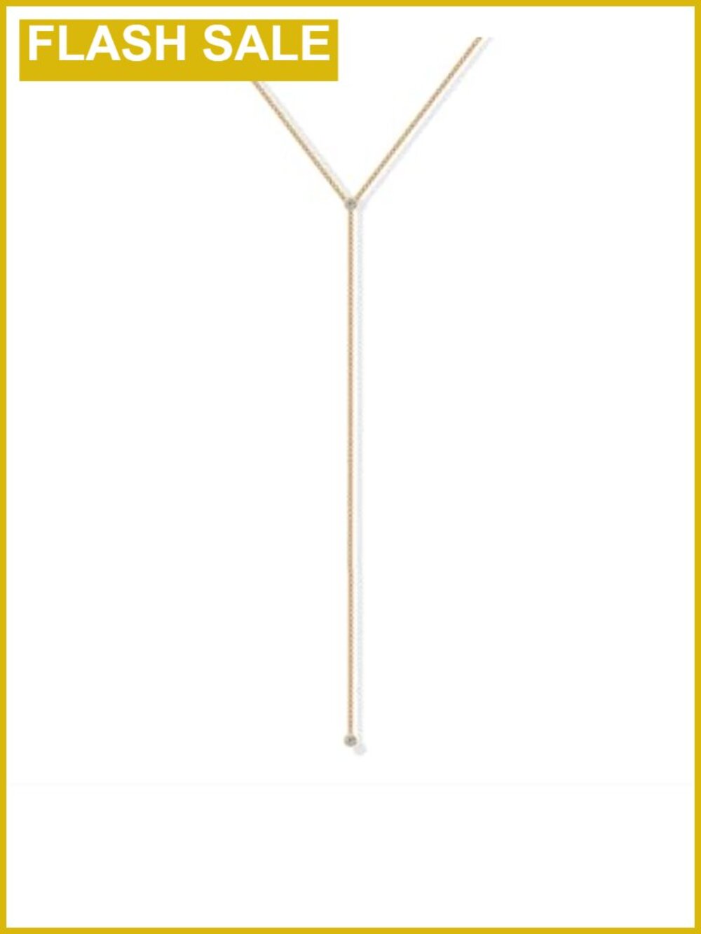 14K Gold Plated Drop Lariat Necklace for Women Cubic Zirconia